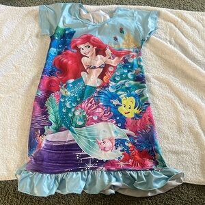 Littler Mermaid Ariel and flounder silk nightgown